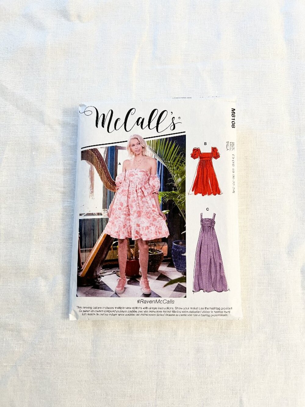 McCalls - Dress - M8108 - Size 16-24 - Sewing Pattern